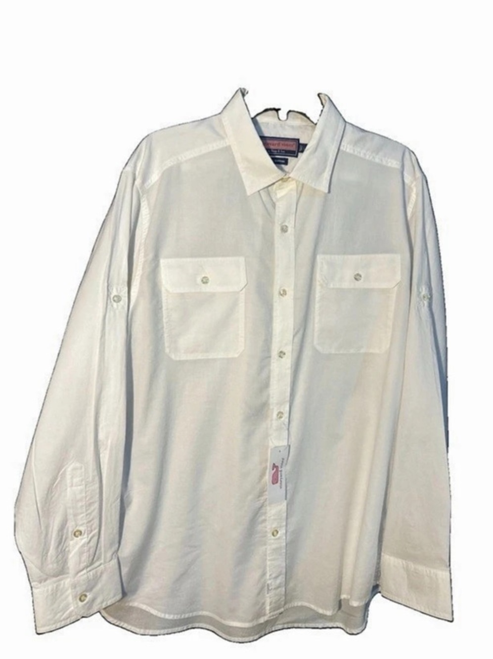 NEW vineyard vines Bahamian Shirt Cotton Button Down White Size Large